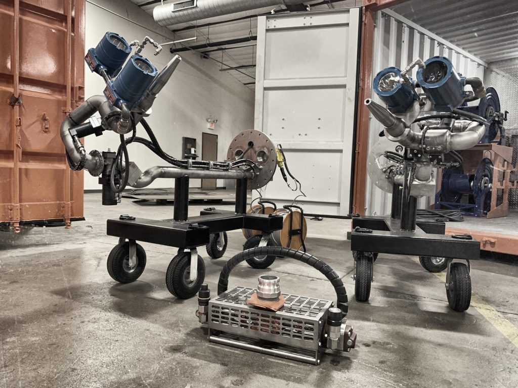 pair of manway cannons